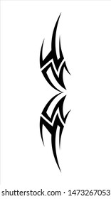 vector flat tribal tattoo pattern, EPS 10