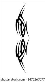 vector flat tribal tattoo pattern, EPS 10