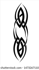 vector flat tribal tattoo pattern, EPS 10