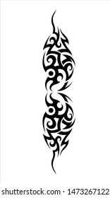 vector flat tribal tattoo pattern, EPS 10
