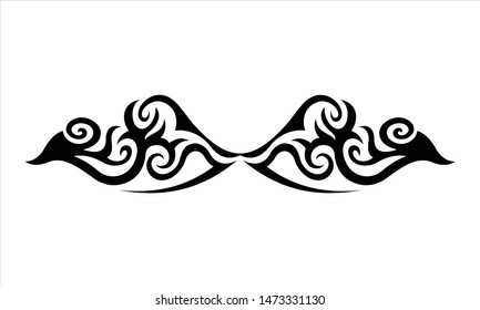 vector flat tribal tattoo pattern, EPS 10