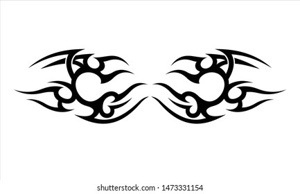 vector flat tribal tattoo pattern, EPS 10