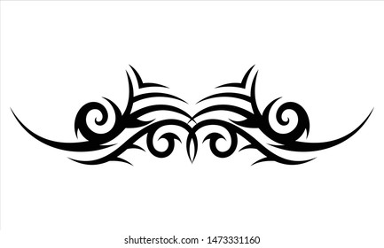 vector flat tribal tattoo pattern, EPS 10