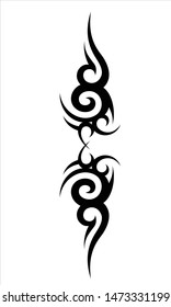 vector flat tribal tattoo pattern, EPS 10