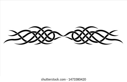 vector flat tribal tattoo pattern, EPS 10