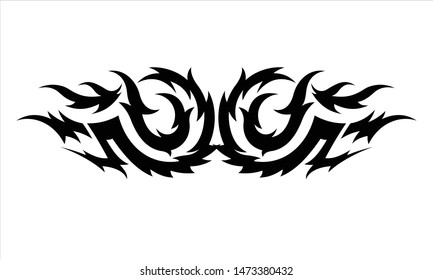 Tattoo Tribal Lower Back Vector Design Stock Vector (Royalty Free ...