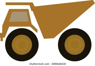 Vector Flat Truck Design Illustration