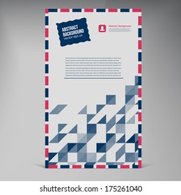 Vector Flat UI banner. Color business envelope