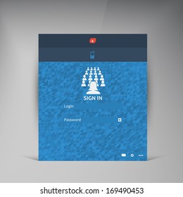 Vector flat UI design trend set interface