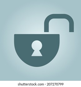 Vector flat unlock icon