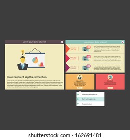 Vector flat user interface (UI) infographic template / design
