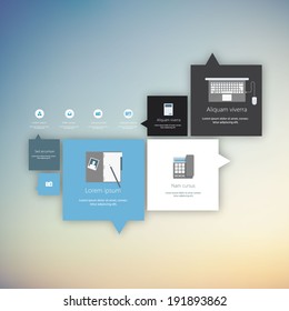 Vector flat user interface (UI) infographic template / design 