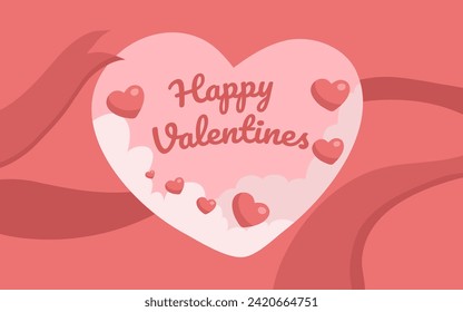 vector flat valentine's day background