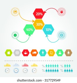 Vector FLAT version colorful infographics for your business presentations. Can be used for info graphics, graphic or website layout vector, numbered banners, diagram, web design.