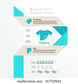 Vector FLAT version colorful infographics for your business presentations. Can be used for info graphics, graphic or website layout vector, numbered banners, diagram, web design.