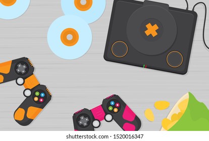 Vector flat video game illustration