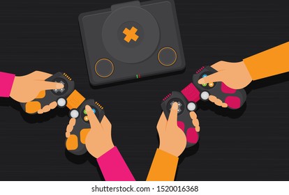 Vector flat video game illustration
