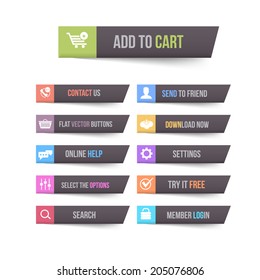 Vector Flat Web Buttons