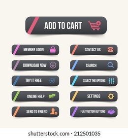 Vector Flat Web Buttons 