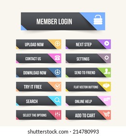 Vector Flat Web Buttons 