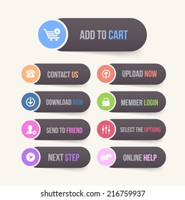 Vector Flat Web Buttons