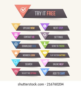 Vector Flat Web Buttons