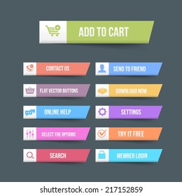 Vector Flat Web Buttons 