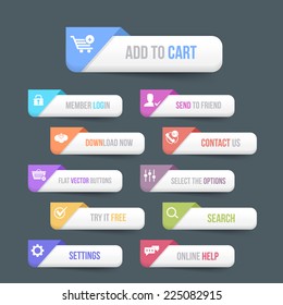 Vector Flat Web Buttons 