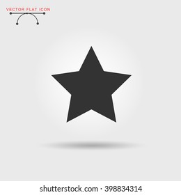 Vector flat web icon. Star picture