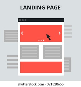 Vector flat web site template