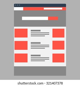 Vector flat web site template