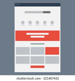 Vector flat web site template