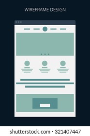 Vector flat web site template