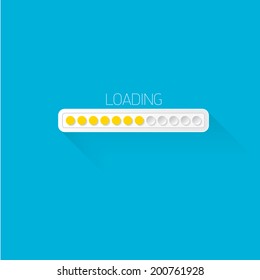 vector flat white modern trendy design progress bar / loading bar / status bar / progress icon template for app or web site