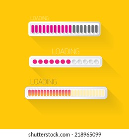 vector flat white modern trendy design progress bar / loading bar / status bar / progress icon template for app or web site