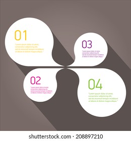 vector flat white paper speech bubble on grey background