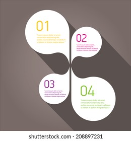 vector flat white paper speech bubble on grey background