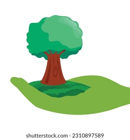 Vector flat world environment day illustration