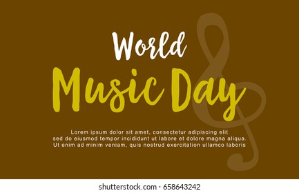 Vector flat of world music day collection