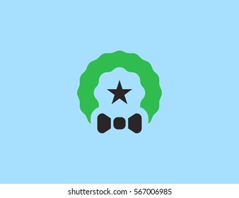 Vector flat wreath mistletoe decoration
