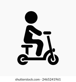 colección de estilo plano de Vector de patinetas de dos ruedas con un ícono de Vector del piloto
