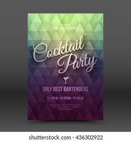 Vector flayer design template Cocktail Party