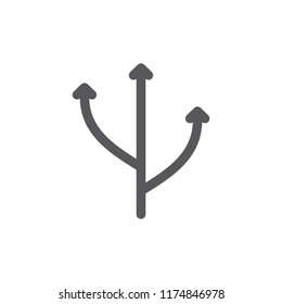 Vector flexibility line icon. Symbol and sign illustration design. Isolated on white background