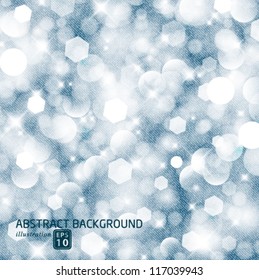 Vector flickering lights Christmas background.