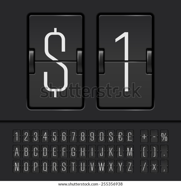 flip clock font