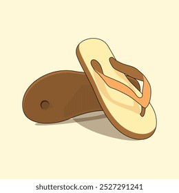 vector flip flop design illustration