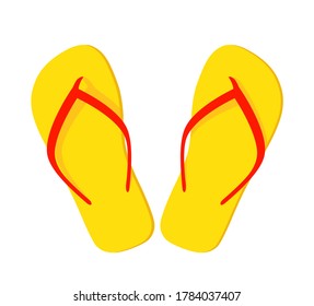 vector flip flops isolated on white background