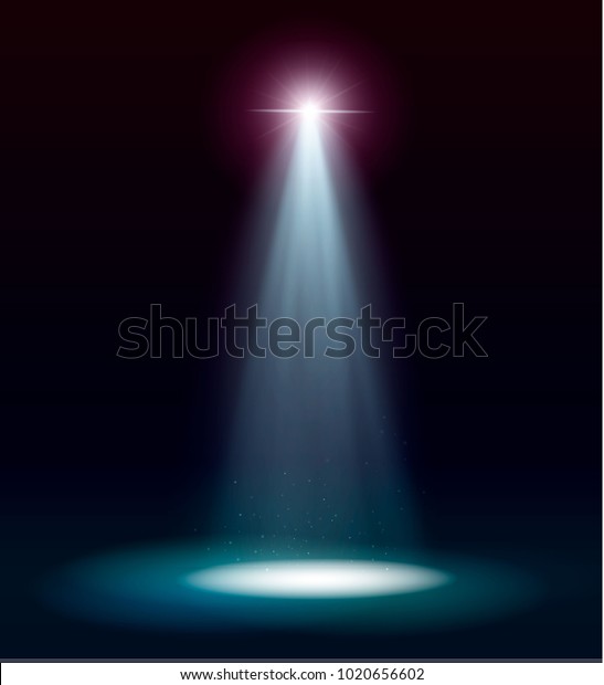 Vector Floodlights Scene Light Effects Podium Stock Vector (Royalty ...