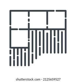 Vector floor tile line icon isolated on transparent background. Symbol of floor decoration.