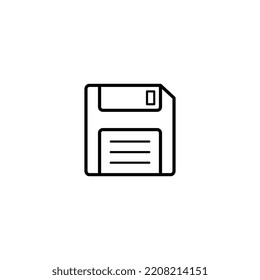 Vector Floppy Disk Icon on White Background